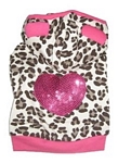 Leopard Sequins Heart Hoodie